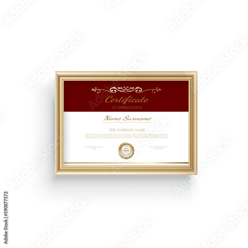 Certificate of completion design. Certificate of achievement, education, award, scholarship, bachelor degree, diploma