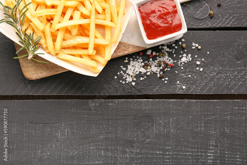 Golden crispy french fries ...