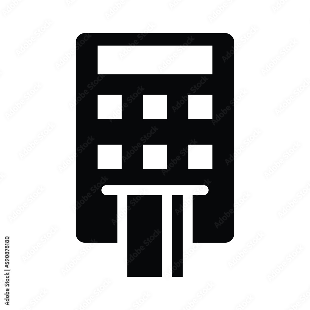 atm solid icon illustration vector graphic