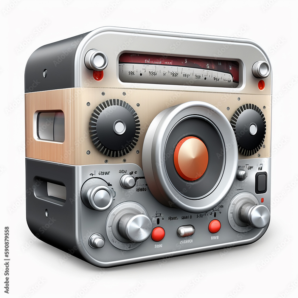 Fototapeta premium illustration of a radio