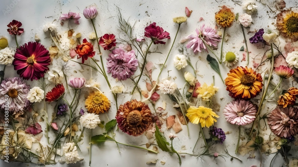 Flowers illustration wallpaper background Flowers illustration wallpaper background