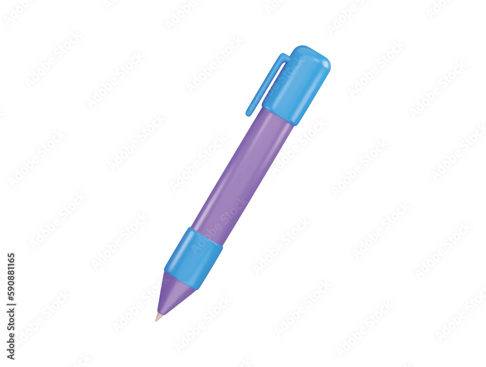 pen volumetric stationery for writing and creative drawing icon 3d rendering vector illustration pen volumetric stationery for writing and creative drawing icon 3d rendering vector illustration