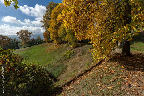 Il Parco della Burcina in Autunno a Biella in Piemonte photo