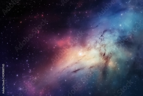 Many galaxy at night. Generate Ai © nsit0108