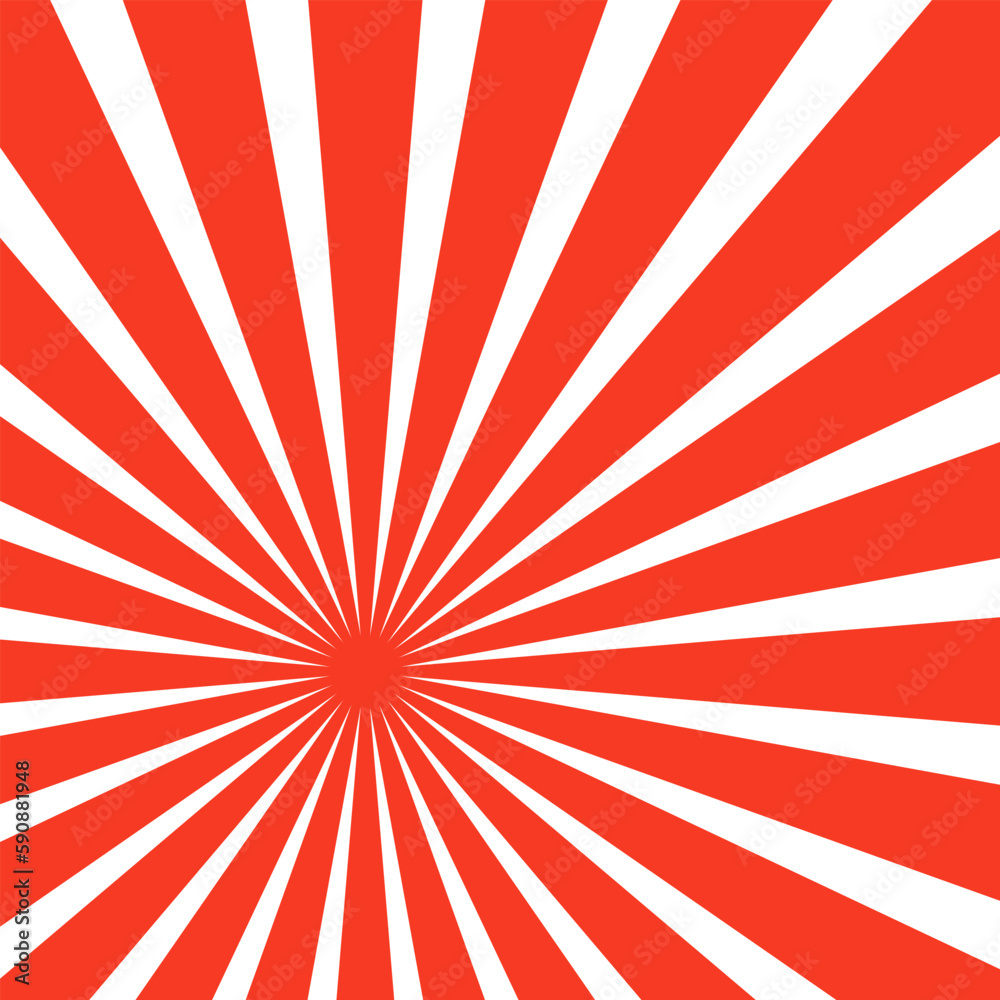 red and white striped background in a circle
