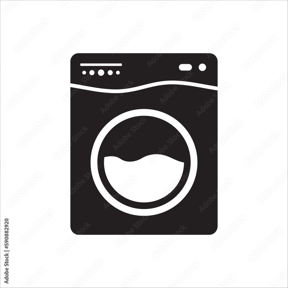 Washer vector icon. Washer flat sign design. Wash machine symbol pictogram. UX UI icon Washer vector icon. Washer flat sign design. Wash machine symbol pictogram. UX UI icon