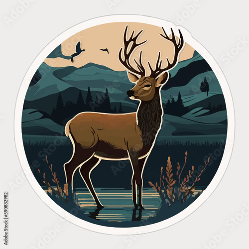 Detailed and realistic image of a deer in a natural forest setting