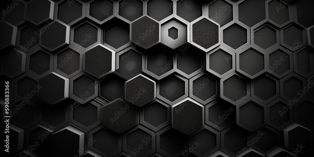 3d Black Hexagon Wallpaper | Generative Art 3d Black Hexagon Wallpaper | Generative Art