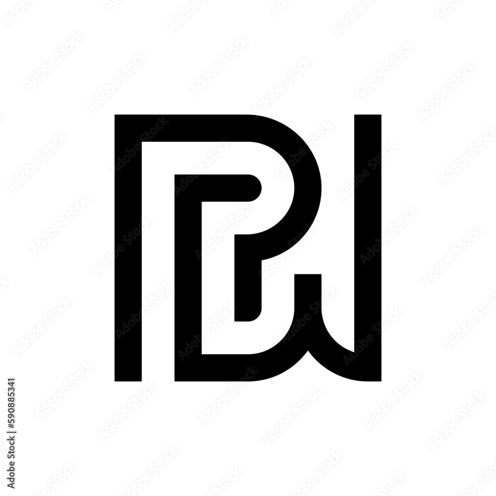 Letter PW creative monogram logo design Letter PW creative monogram logo design