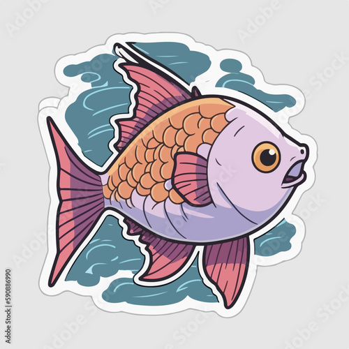Colorful image of a fish in an aquarium tank
