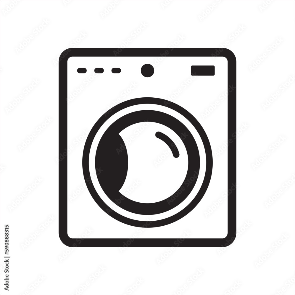 Washer vector icon. Washer flat sign design. Wash machine symbol pictogram. UX UI icon Washer vector icon. Washer flat sign design. Wash machine symbol pictogram. UX UI icon