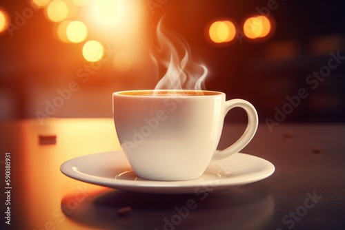 Fresh coffee cup. Generate Ai