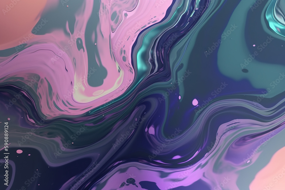 Abstract fluid colorful ink background