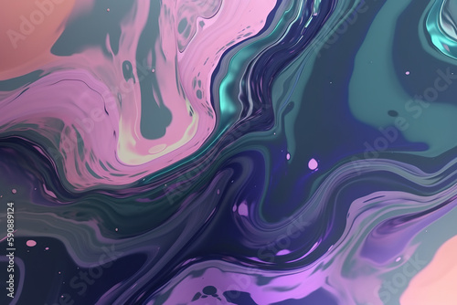 Abstract fluid colorful ink background