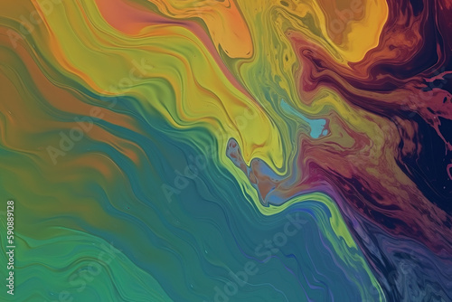 Abstract fluid colorful ink background