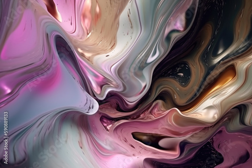 Abstract fluid colorful ink background