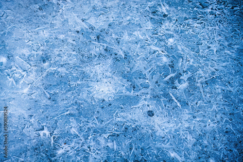 Natural cracked frozen lake textured pattern