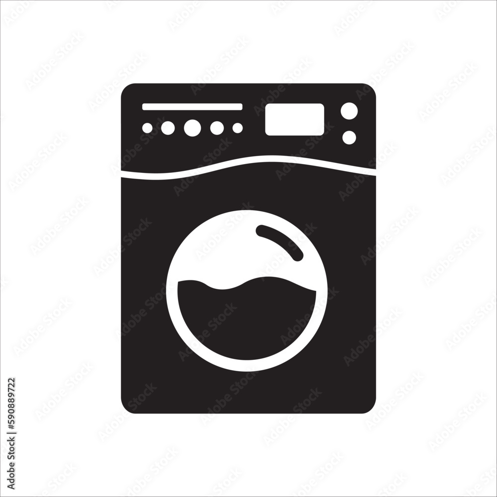 Washer vector icon. Washer flat sign design. Wash machine symbol pictogram. UX UI icon Washer vector icon. Washer flat sign design. Wash machine symbol pictogram. UX UI icon