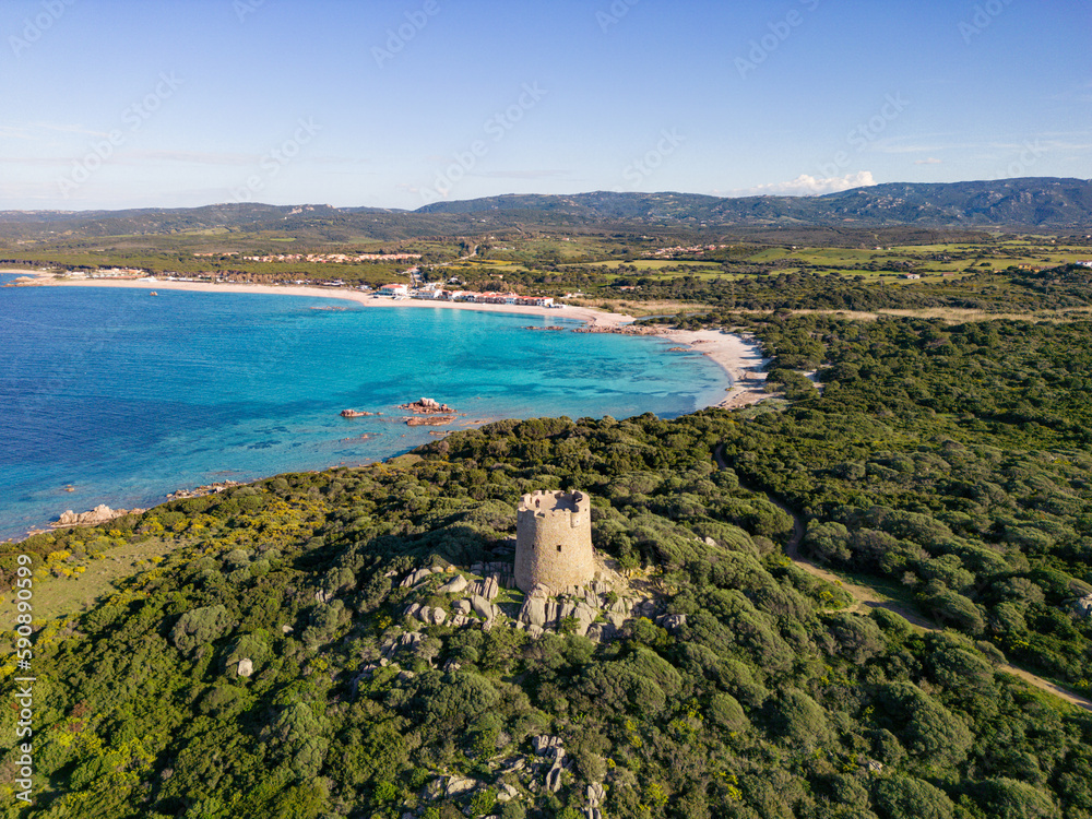Torre di Vignola in Vignola Mare, Aglientu, Sardegna, Italy
