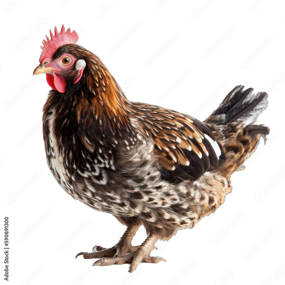 Fototapeta premium A chicken isolated on white