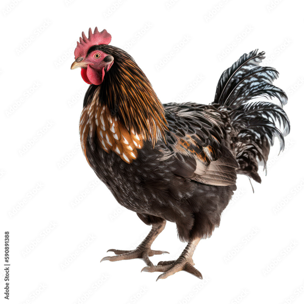 Fototapeta premium A rooster isolated on white