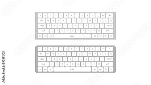 Vector computer keyboard