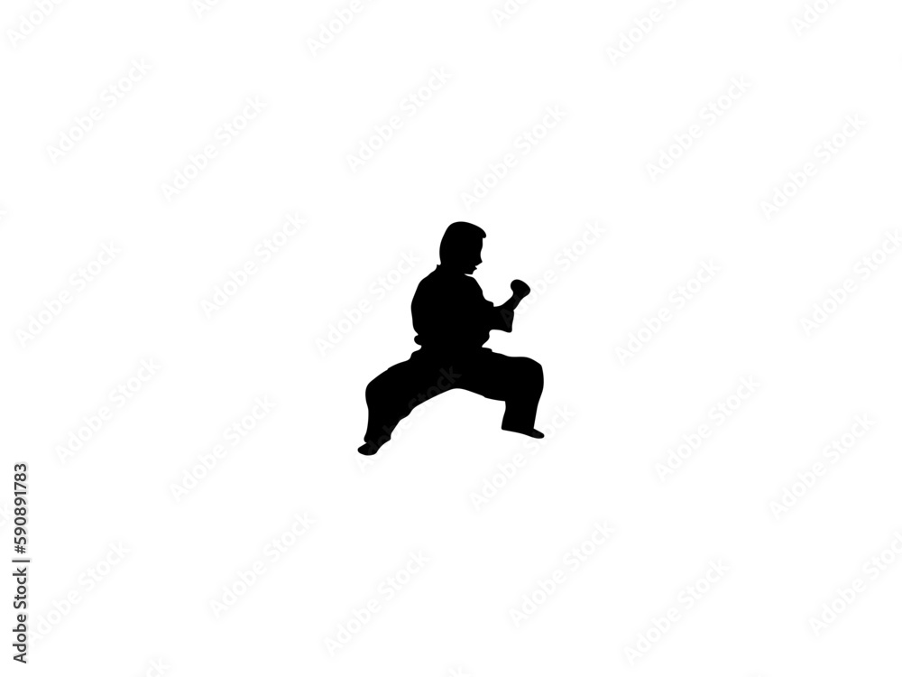 Karate boy vector design and illustration. Karate boy vector art, icons, and vector images. Karate boy silhouette collection.