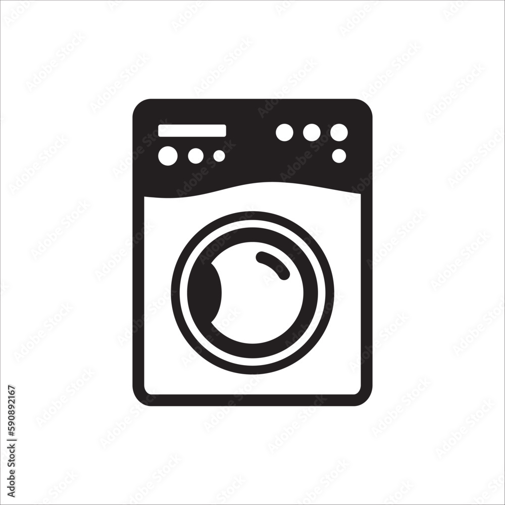 Washer vector icon. Washer flat sign design. Wash machine symbol pictogram. UX UI icon Washer vector icon. Washer flat sign design. Wash machine symbol pictogram. UX UI icon
