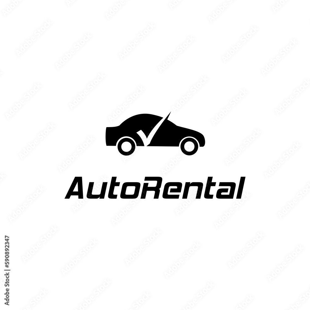 Auto Rental Logo isolated on transparent background