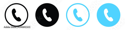 phone call icon button, Contact us telephone sign - communication icons