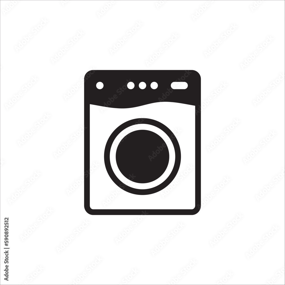 Washer vector icon. Washer flat sign design. Wash machine symbol pictogram. UX UI icon Washer vector icon. Washer flat sign design. Wash machine symbol pictogram. UX UI icon
