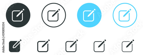 edit pen icon, create modify pen sign button, Pencil icon, sign up icon - editing text file document icons