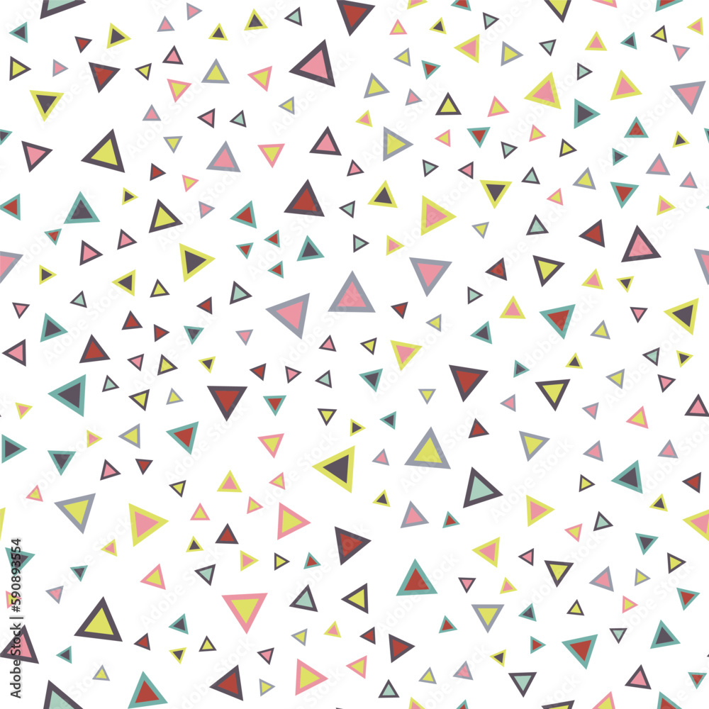 Seamless pattern with color triangles on white background. Vector illustration Seamless pattern with color triangles on white background. Vector illustration