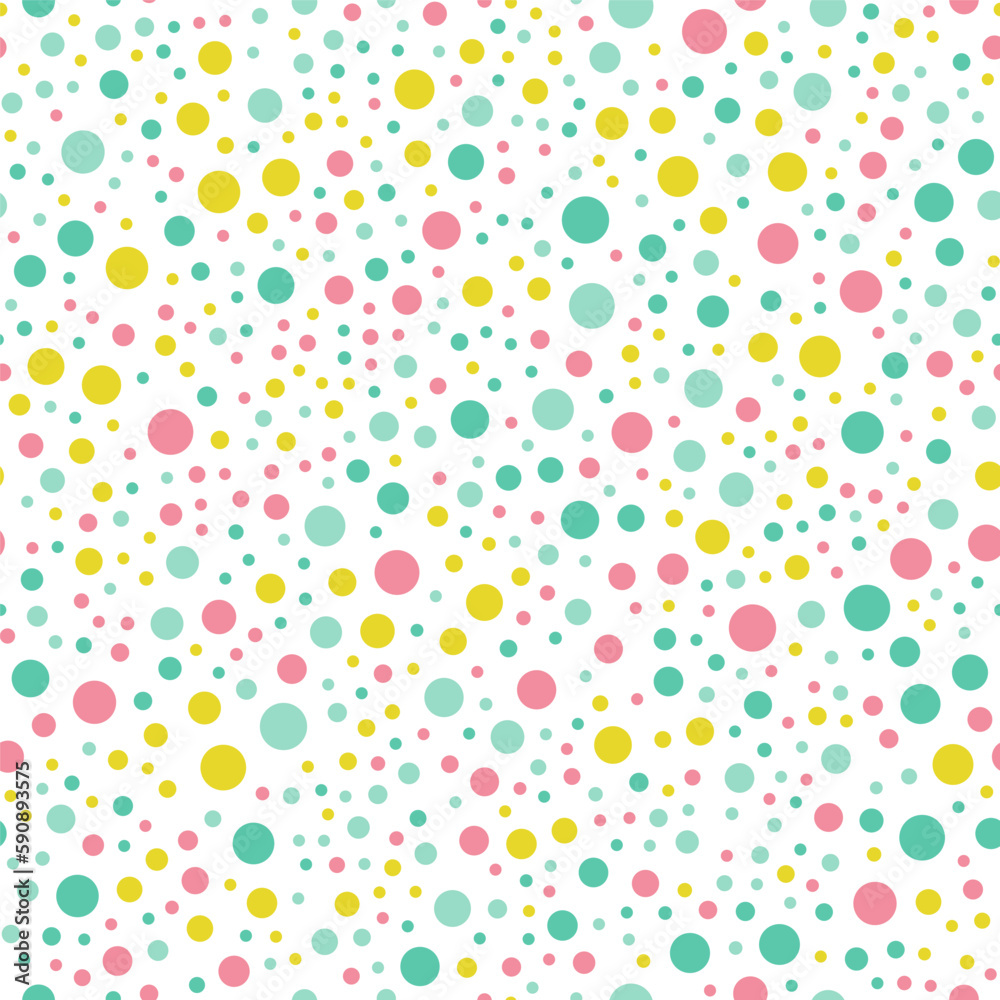 Seamless pattern with circles on white background. Vector illustration