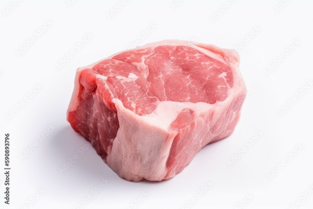 Piece of raw fresh meat. Generate Ai