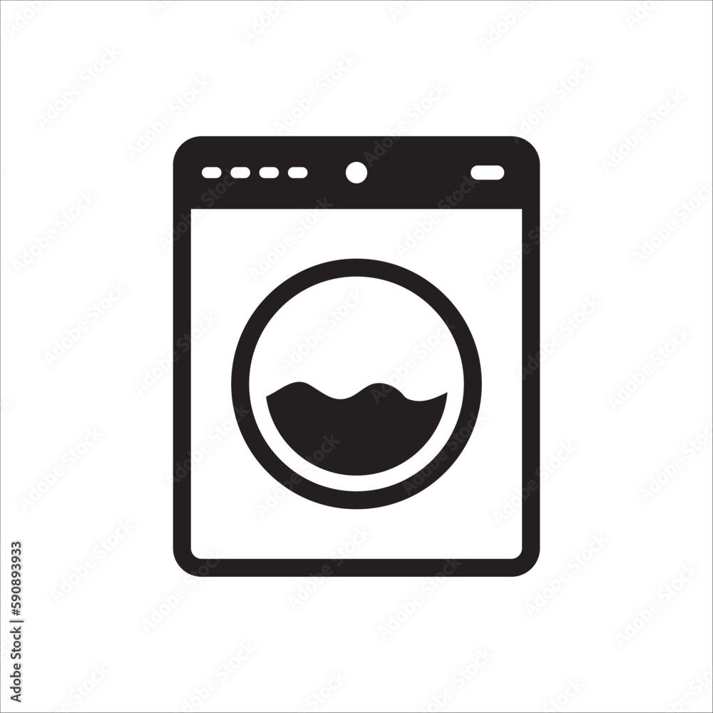 Washer vector icon. Washer flat sign design. Wash machine symbol pictogram. UX UI icon Washer vector icon. Washer flat sign design. Wash machine symbol pictogram. UX UI icon