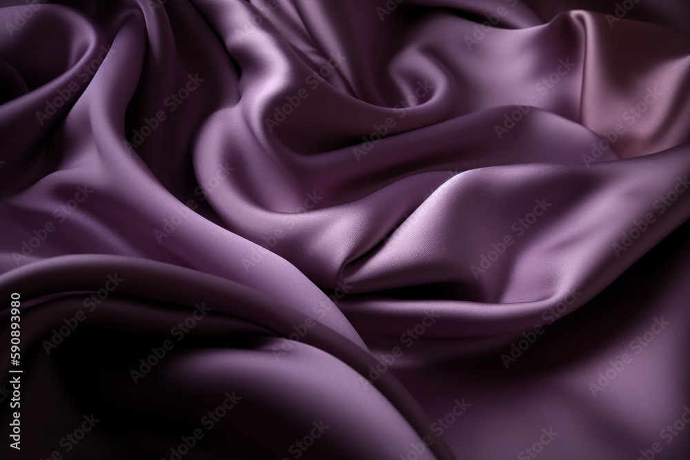 Fototapeta premium Purple silk textile. Generate Ai