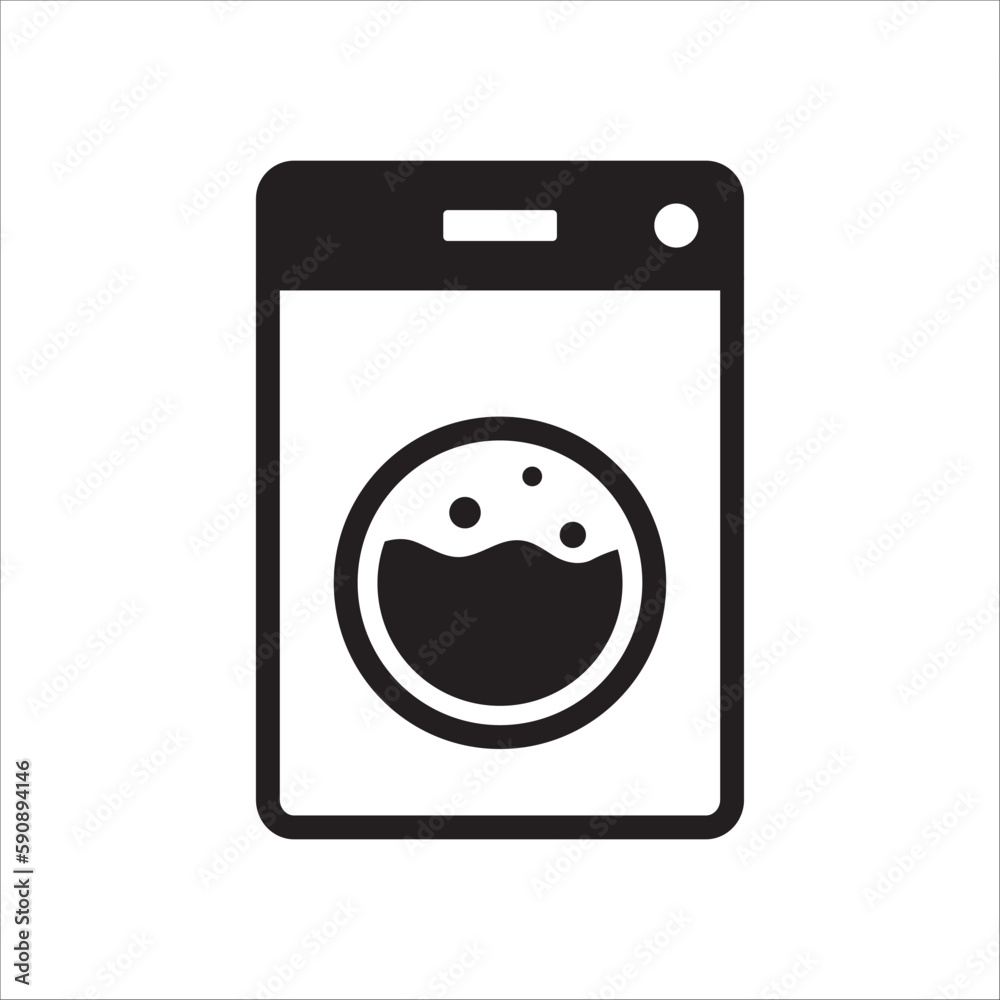Washer vector icon. Washer flat sign design. Wash machine symbol pictogram. UX UI icon Washer vector icon. Washer flat sign design. Wash machine symbol pictogram. UX UI icon