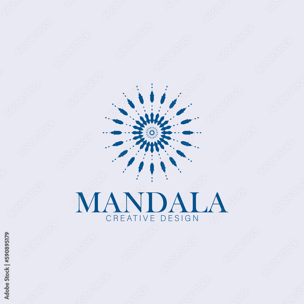 Fototapeta premium geometric mandala ornament,mandala geometric insignia