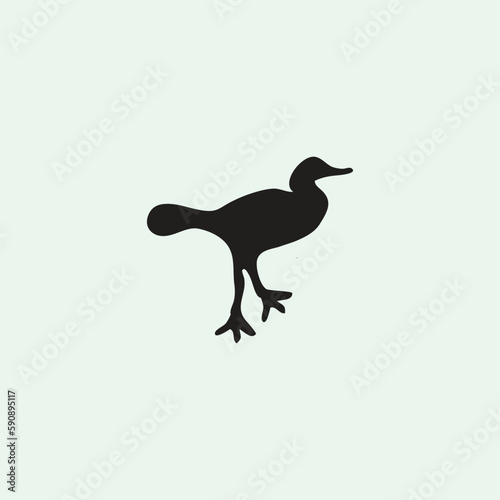 Fototapeta Naklejka Na Ścianę i Meble -  silhouette of a wild  bird vector illustration drawing artwork