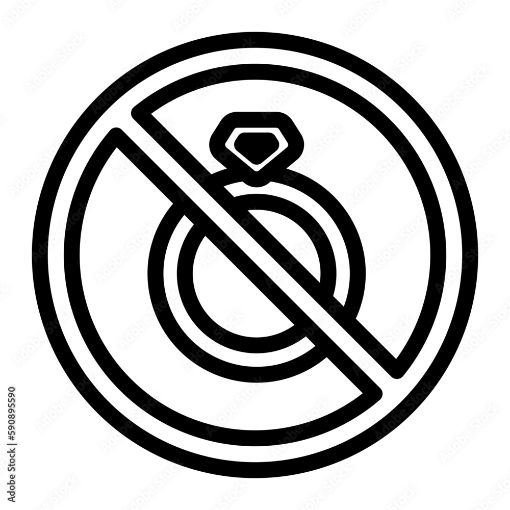 no ring line icon no ring line icon