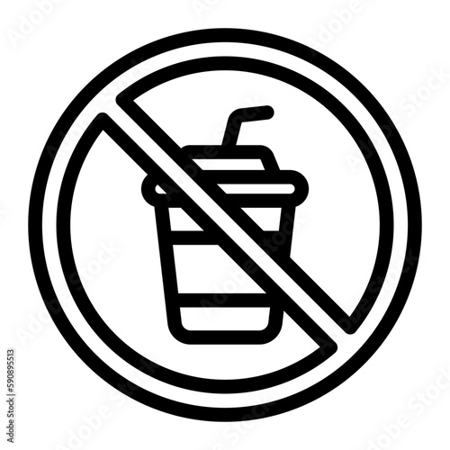 no plastic line icon