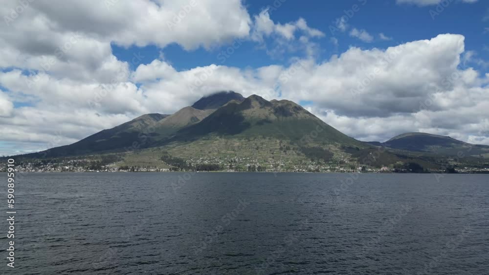 view of San Pablo lake in ecuador view of San Pablo lake in ecuador