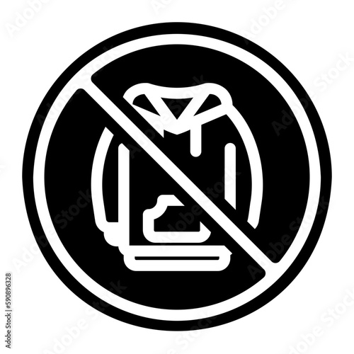 no jacket glyph icon