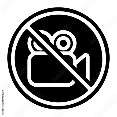 no video glyph icon
