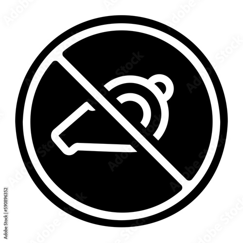 no whistle glyph icon