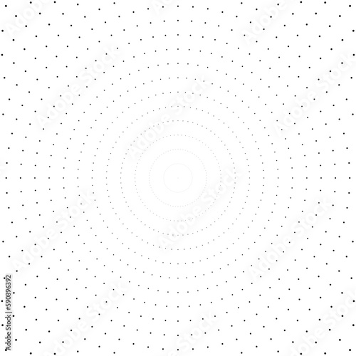 Abstract polka dots circles in groovy style, vector background