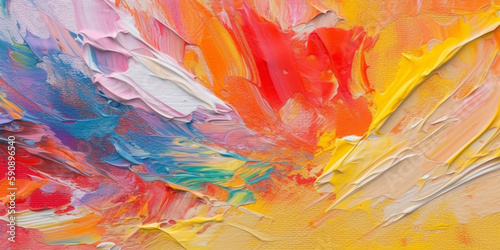 Bright abstract background painted with oil paints created with generative ai tools