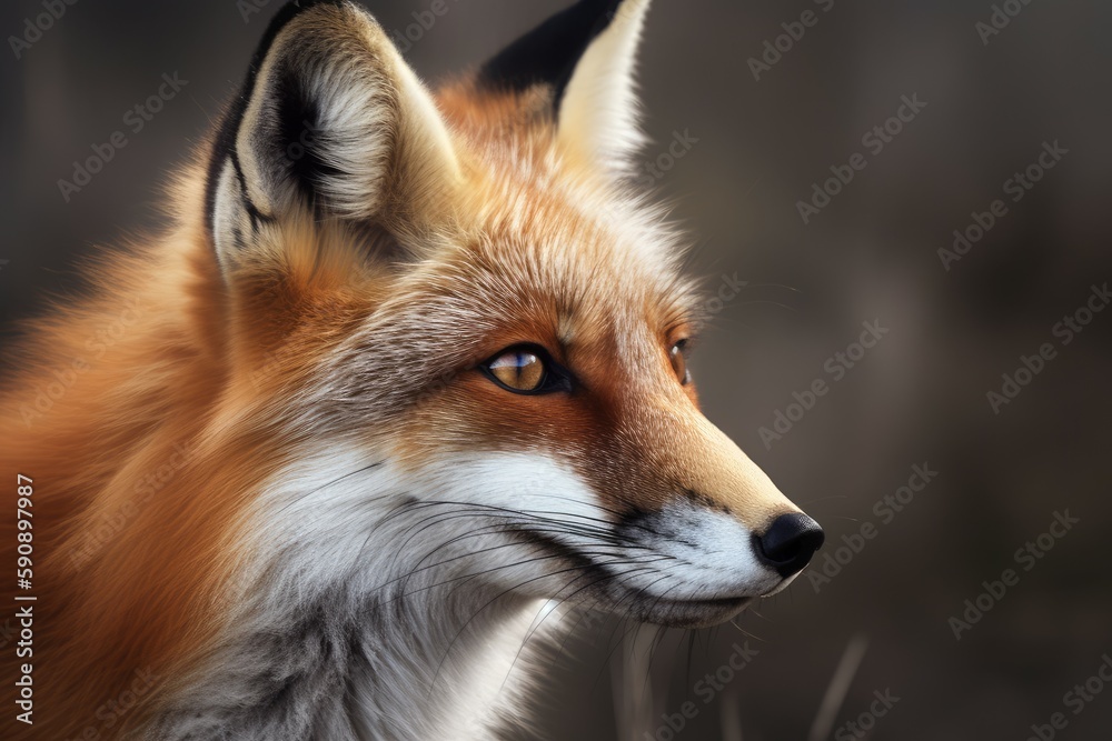 Cute fox head. Generate Ai Cute fox head. Generate Ai