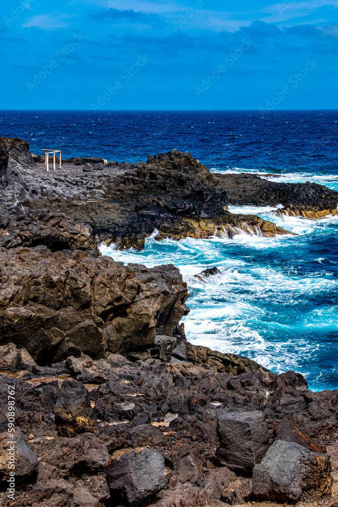 Impressionen von der Küste zwischen Buenavista del Norte und Los Silos auf der Kanareninsel Teneriffa.